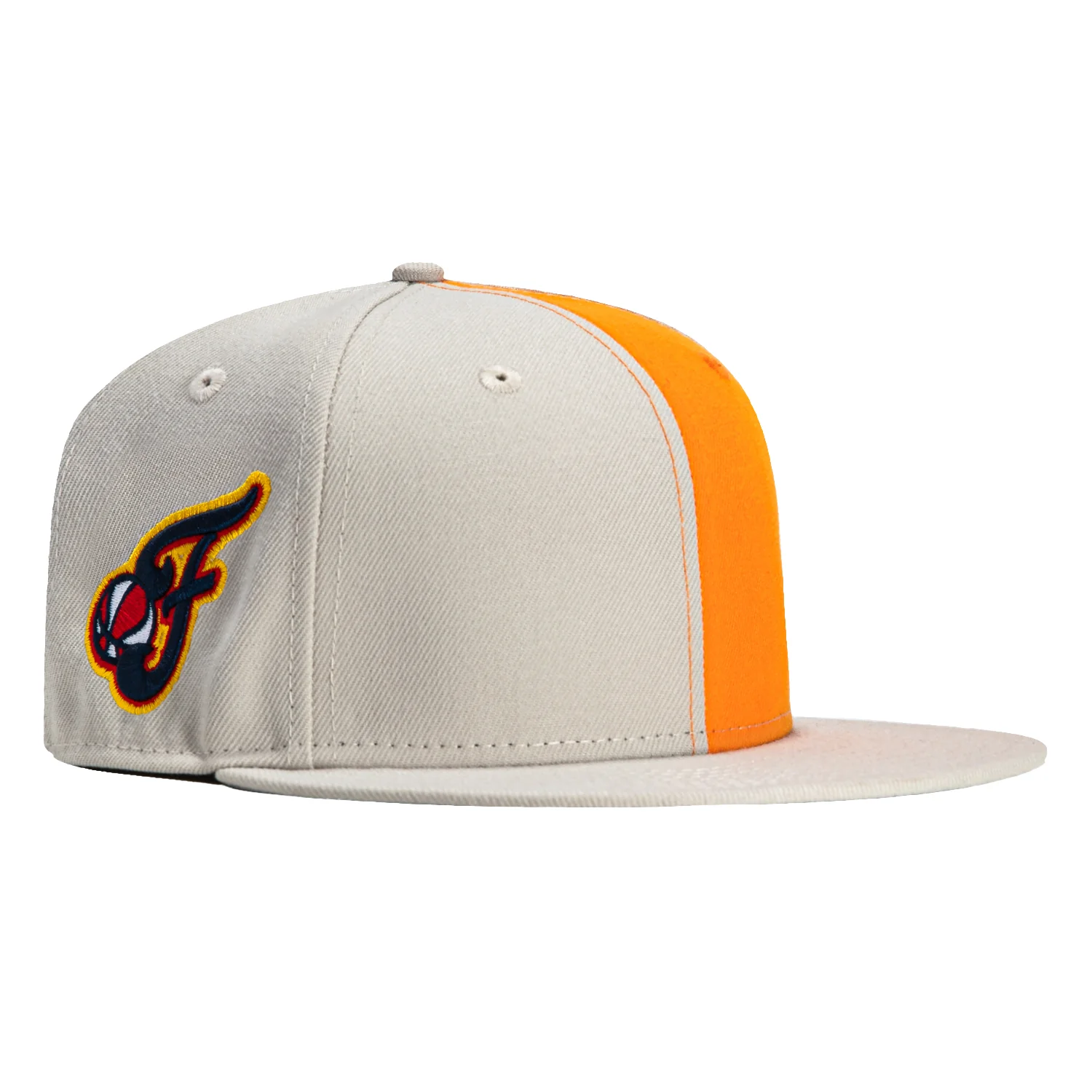 New Era 59Fifty Flawless Indiana Fever Logo Patch WNBA Logo Hat - Stone, Light Orange - Image 2