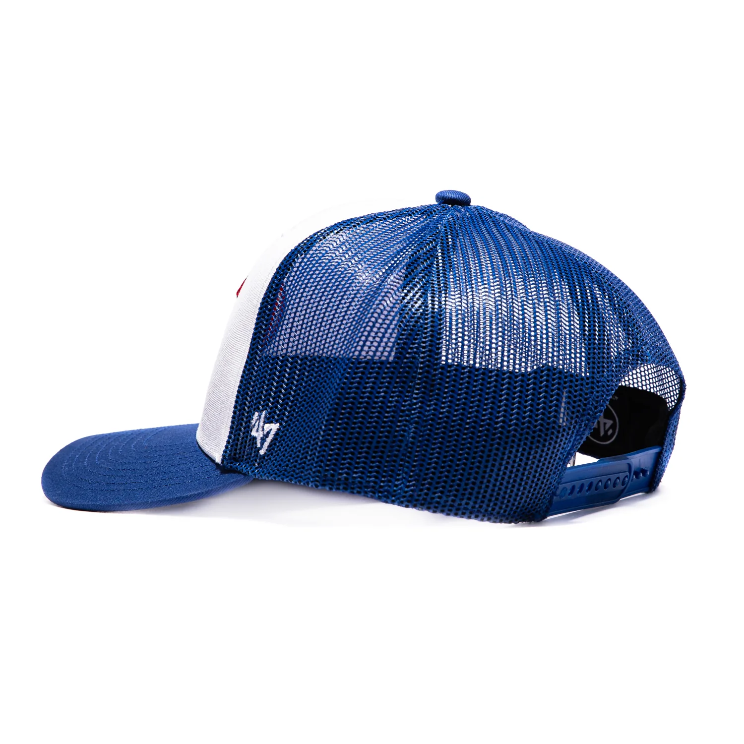 47 Brand Freshman Trucker Chicago Cubs Snapback Hat - White, Royal - Image 2