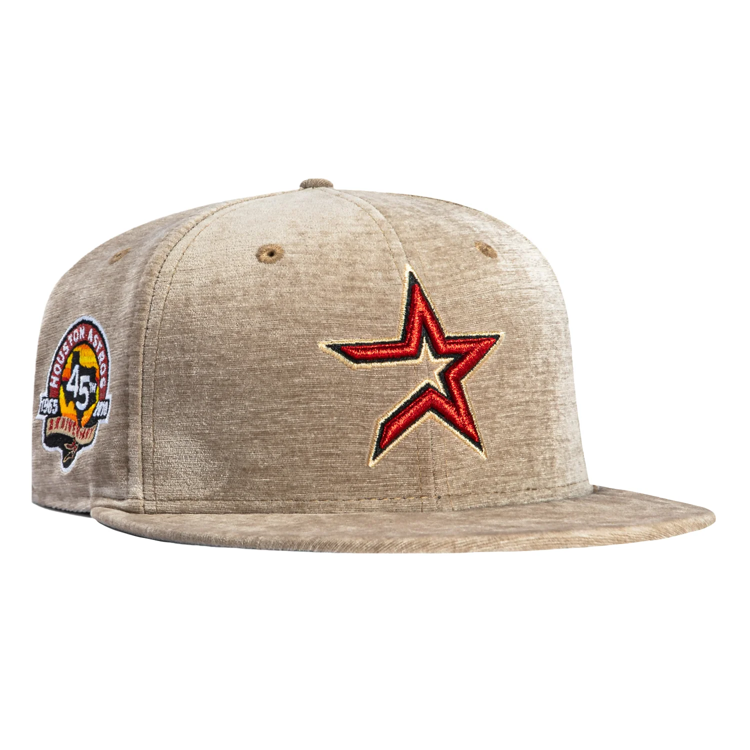 New Era 59Fifty Holiday Party Houston Astros 45th Anniversary Patch 2000 Hat - Khaki