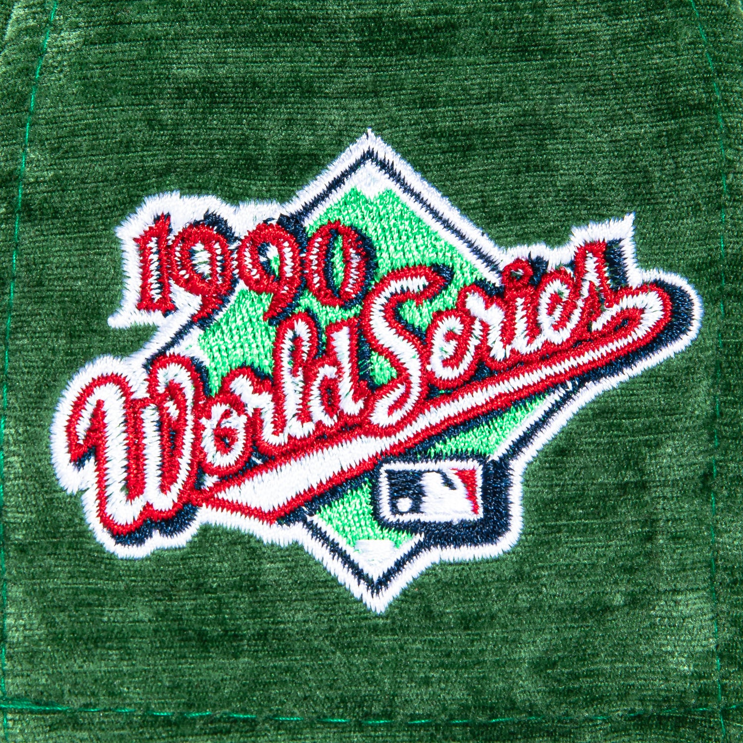 New Era 59Fifty Holiday Party Oakland Athletics 1989 World Series Patch Hat - Kelly Green - Image 5