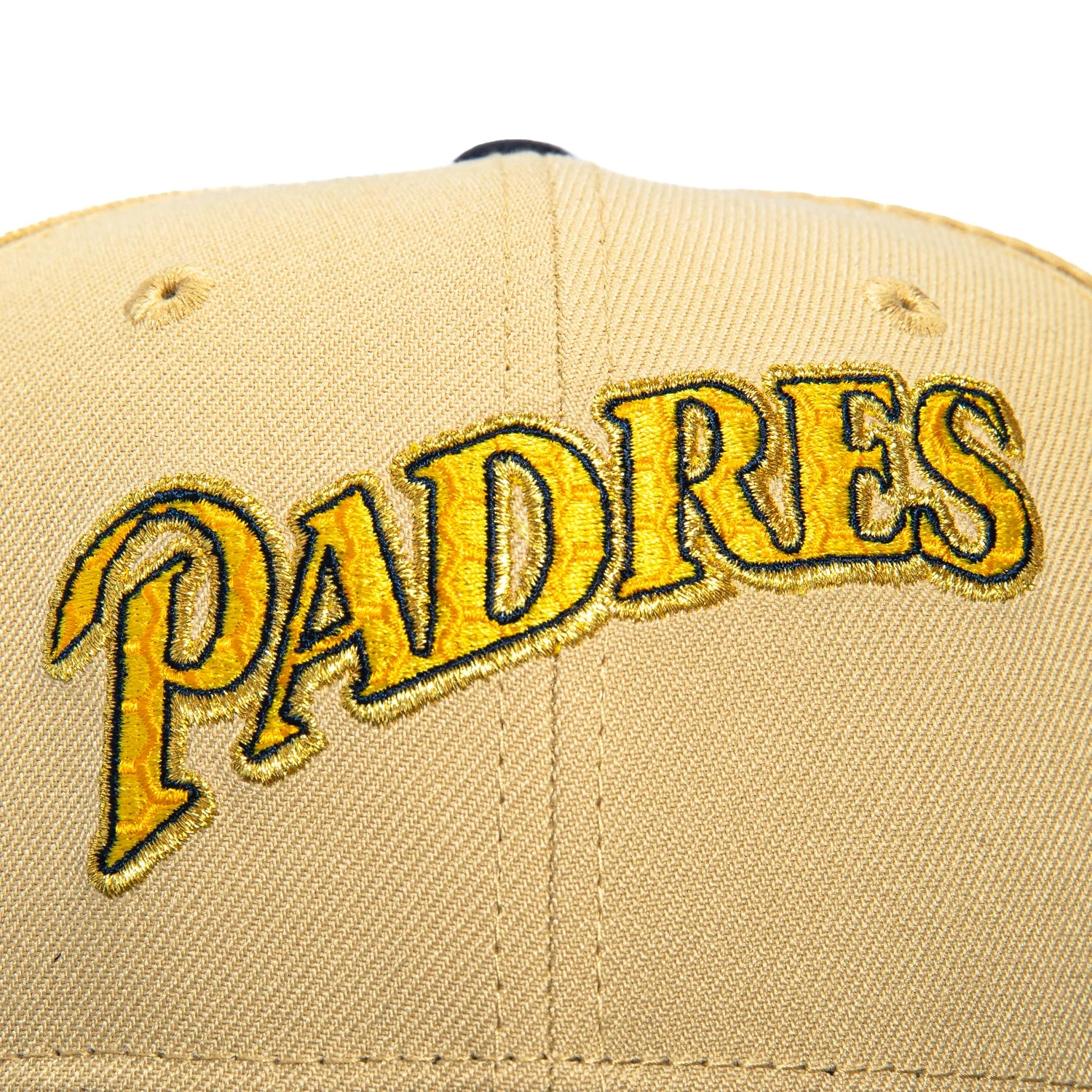 New Era 59Fifty Swarm Pack San Diego Padres Honey Comb Fill Word Hat - Tan, Navy - Image 4