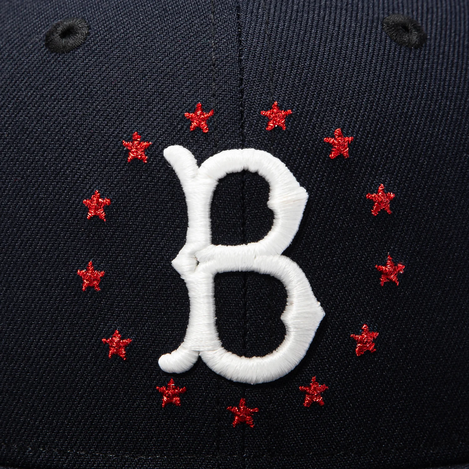 New Era 59Fifty Star Spangled Bangers Brooklyn Dodgers 1955 World Series Patch Red UV Hat - Navy - Image 5