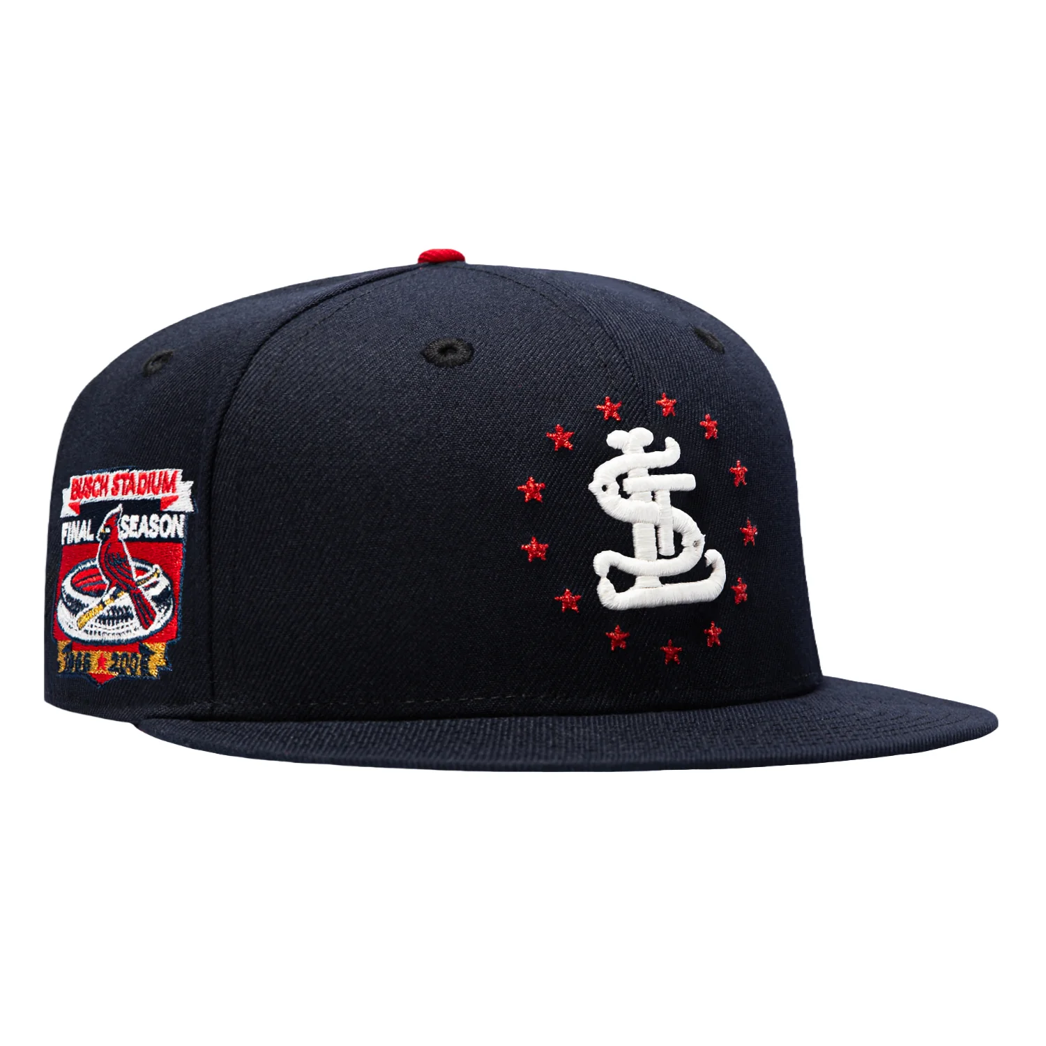 New Era 59Fifty Star Spangled Bangers St Louis Cardinals Final Season Patch Red UV Hat - Navy