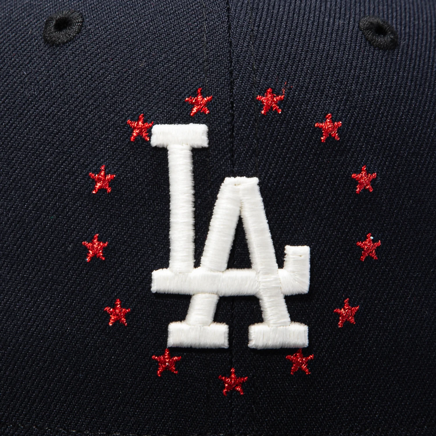New Era 59Fifty Star Spangled Bangers Los Angeles Dodgers 50th Anniversary Stadium Patch Red UV Hat - Navy - Image 5