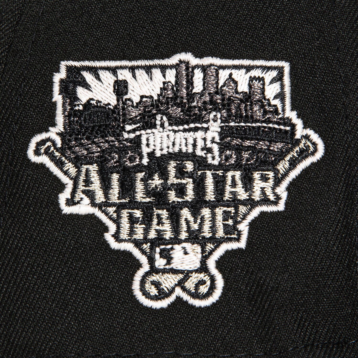 New Era 59Fifty Glow in the Dark Pittsburgh Pirates 2006 All Star Game Patch Word Hat - Black, White - Image 5