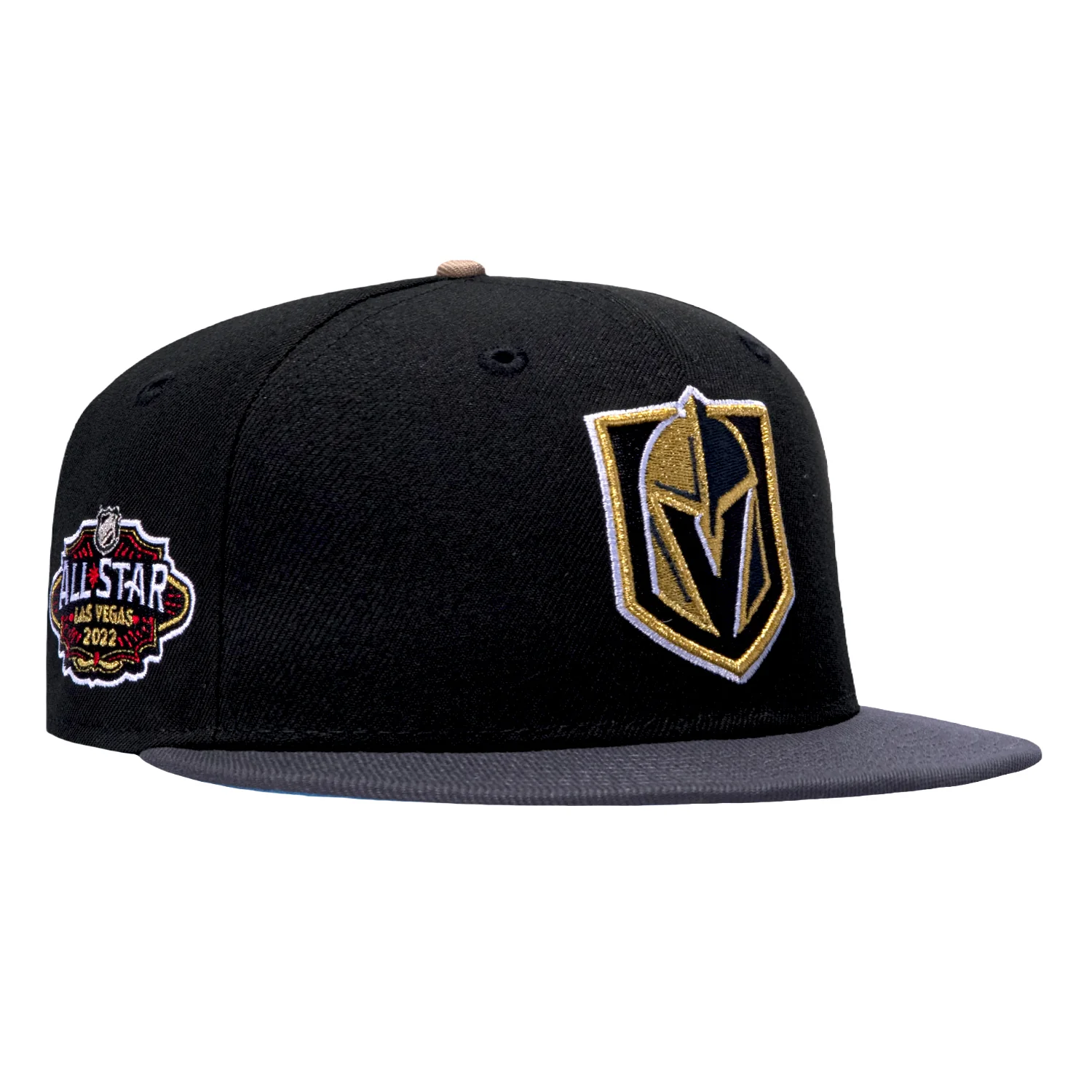 New Era 59Fifty Vegas Golden Knights 2022 All Star Game Patch Light Blue UV Hat - Black, Graphite