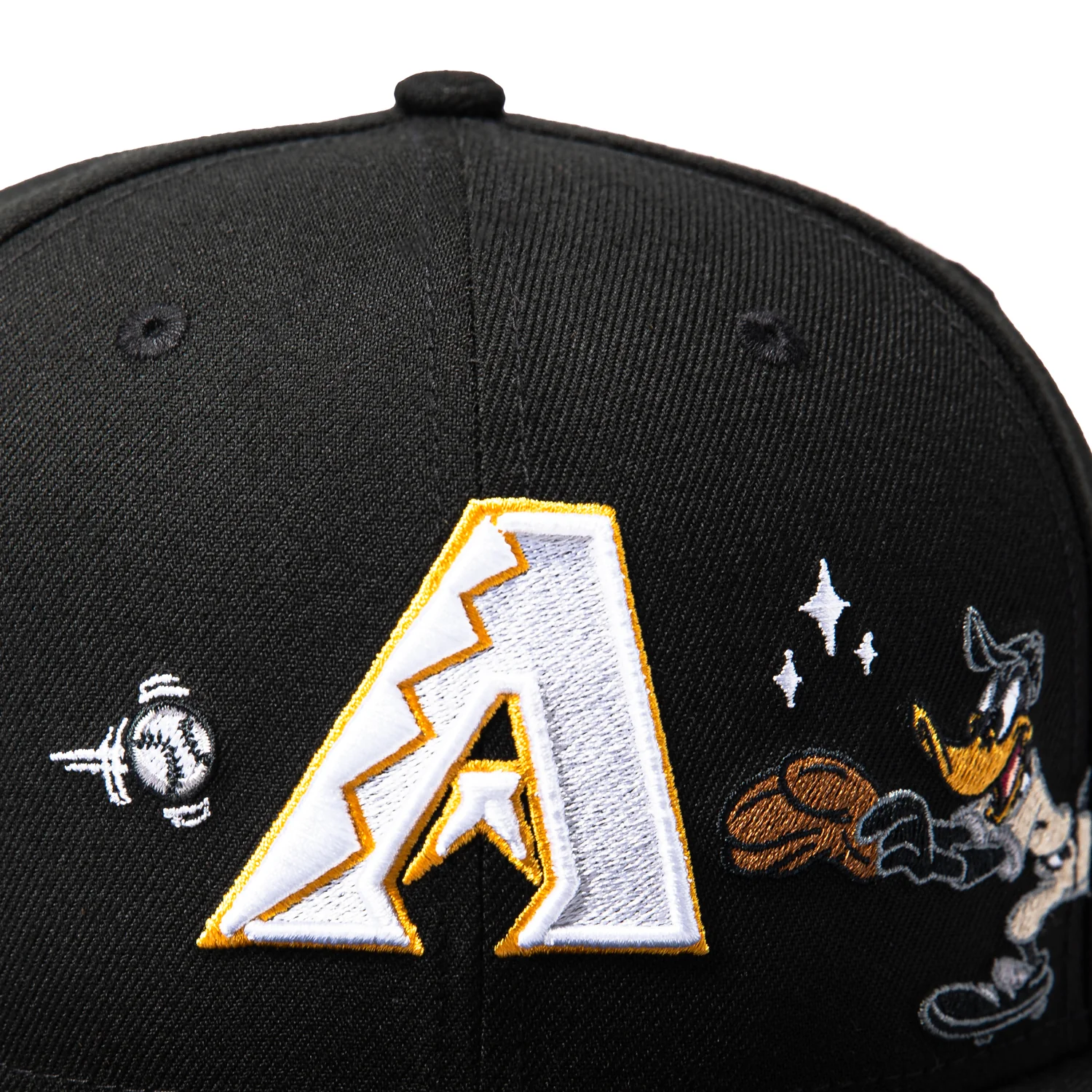 New Era 9Fifty Looney Tunes Arizona Diamondbacks Daffy Patch Snapback Hat - Black - Image 6