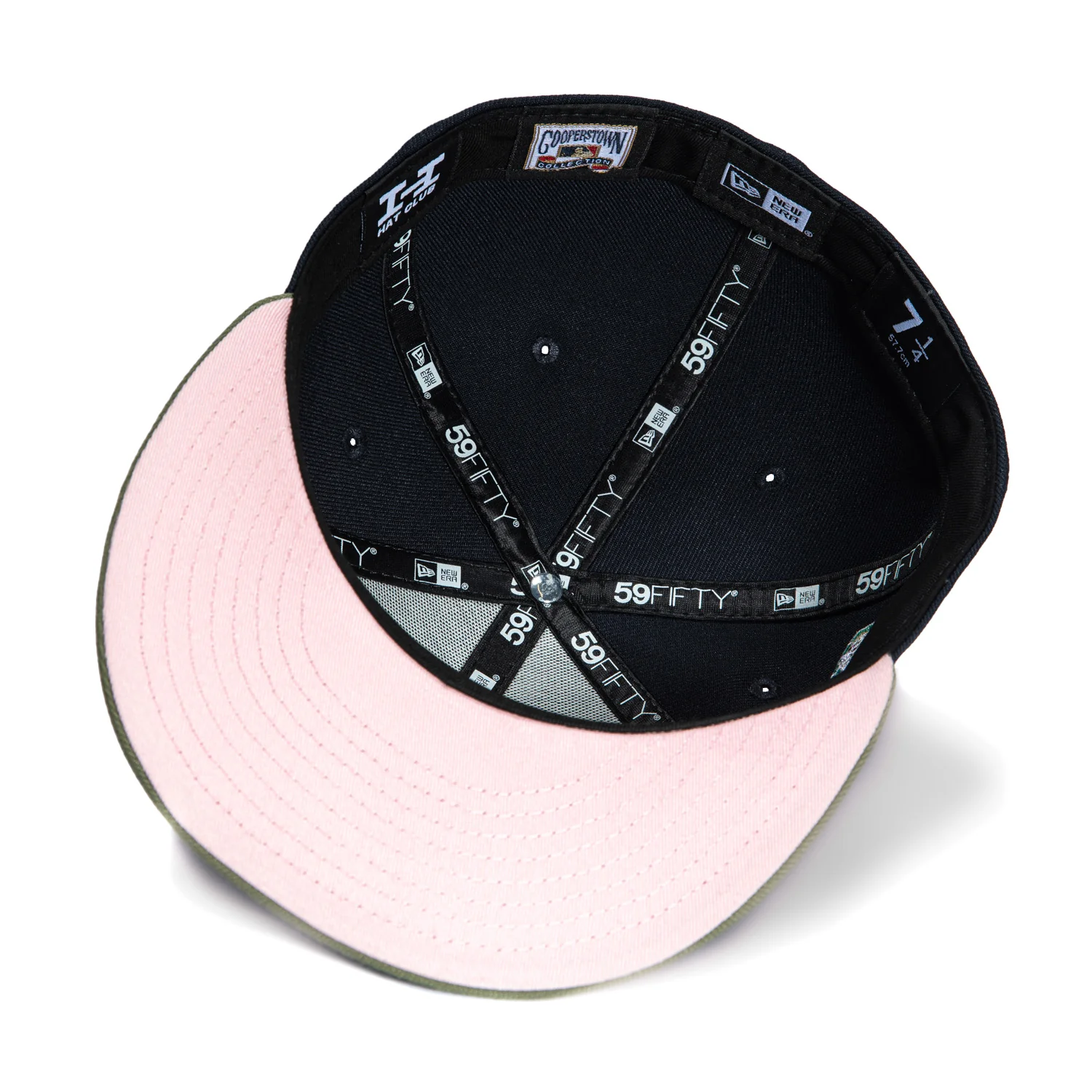 New Era 59Fifty Philadelphia Phillies 1996 All Star Game Patch Pink UV Hat - Navy, Olive - Image 2