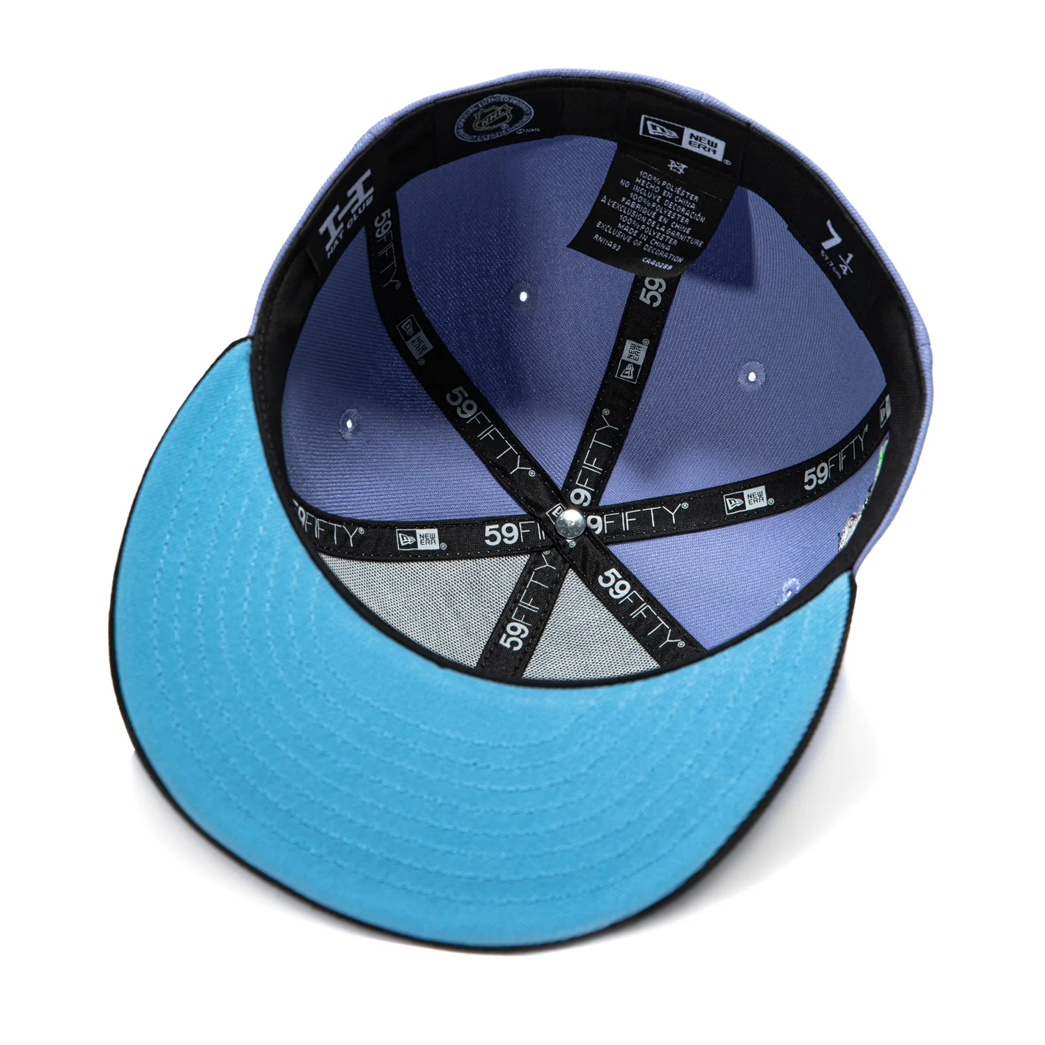 New Era 59Fifty Carolina Hurricanes 2006 Stanley Cup Champions Patch Take Warning Hat - Lavender, Black - Image 2