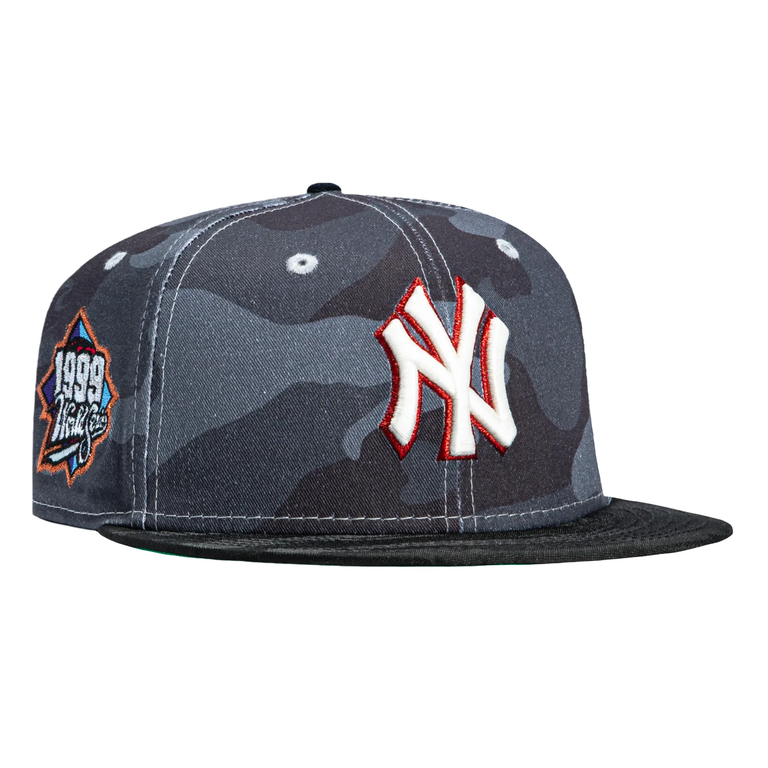 New Era 59Fifty New York Yankees 1999 World Series Patch Hat - Camo Grey, Camo Black