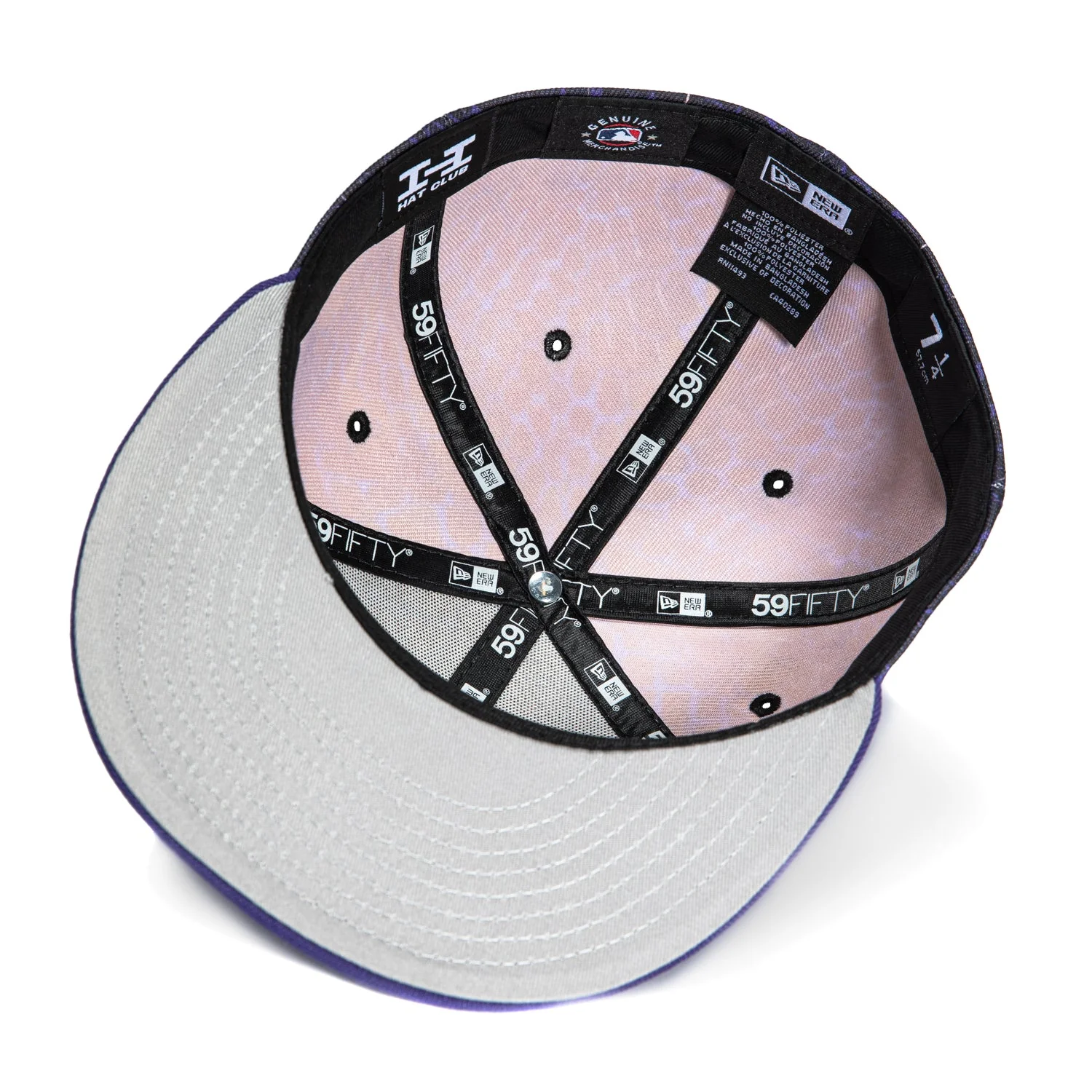 New Era 59Fifty Mamba Day Los Angeles Dodgers 8x World Series Champions Patch Script Hat - Black, Purple - Image 2
