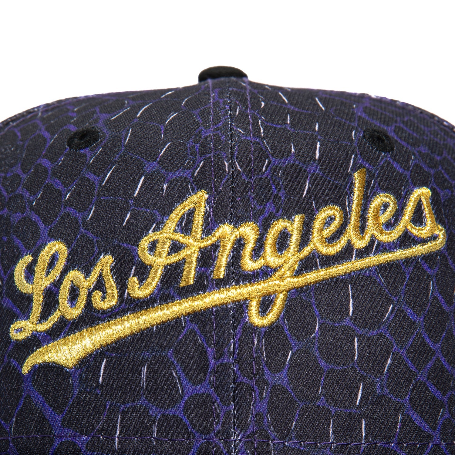 New Era 59Fifty Mamba Day Los Angeles Dodgers 8x World Series Champions Patch Script Hat - Black, Purple - Image 4