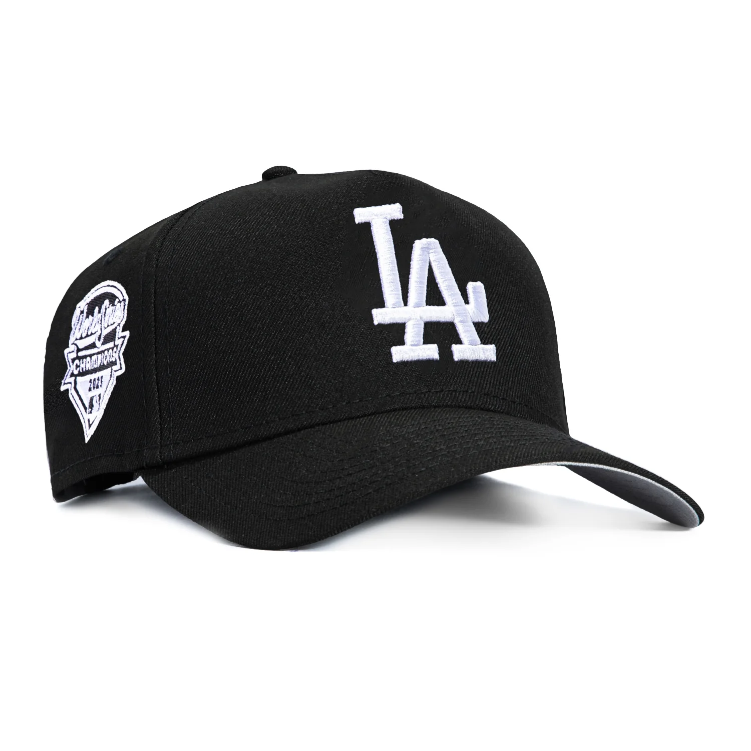 New Era 9Forty A-Frame Los Angeles Dodgers 2025 World Series Champions Patch Snapback Hat - Black, White