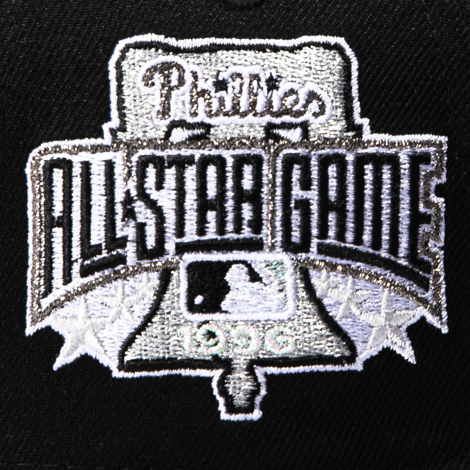 New Era 9Forty A-Frame Philadelphia Phillies 1996 All Star Game Patch Snapback Hat - Black, White - Image 3