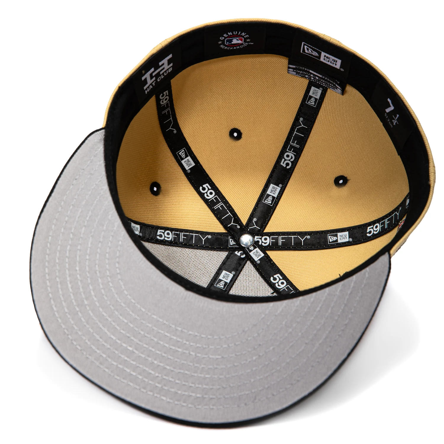 New Era 59Fifty May the Fourth Philadelphia Phillies 1996 All Star Game Patch Contrast Stitch Hat - Tan, Black, Metallic Gold - Image 2