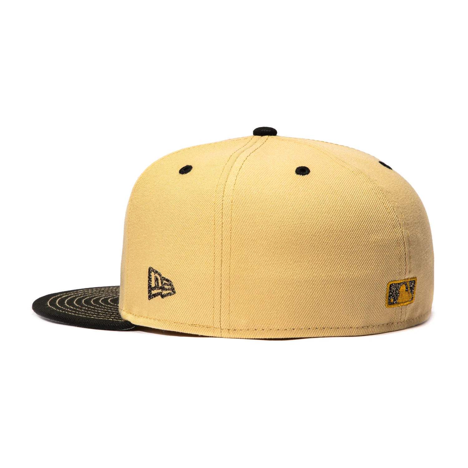 New Era 59Fifty May the Fourth Philadelphia Phillies 1996 All Star Game Patch Contrast Stitch Hat - Tan, Black, Metallic Gold - Image 3