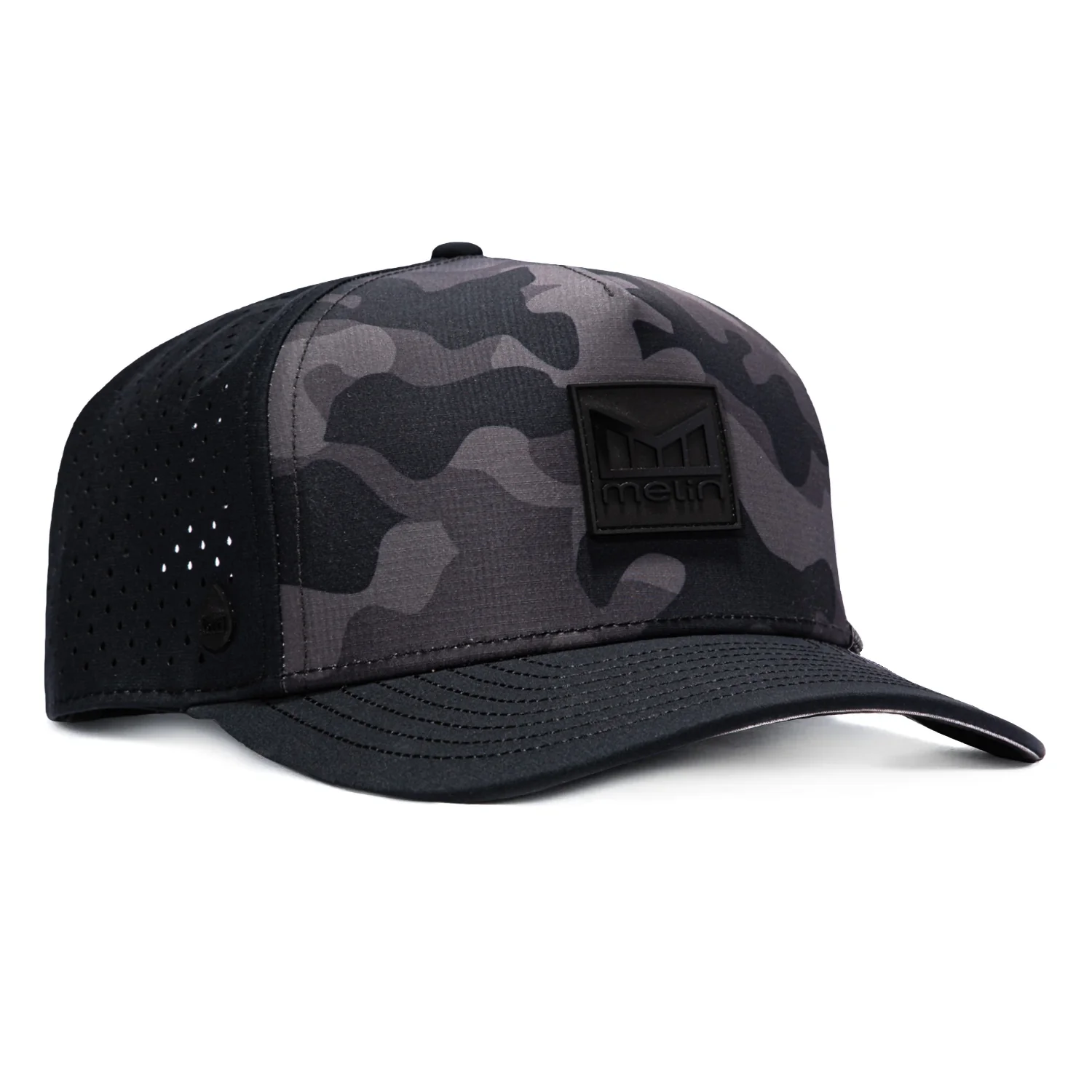 Melin Odysea Stacked Hydro Snapback Hat - Black, Camo