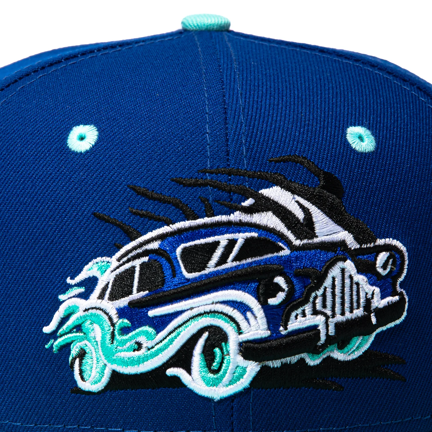 New Era 59Fifty Eerie Wearies Beloit Hat - Royal, Mint - Image 3