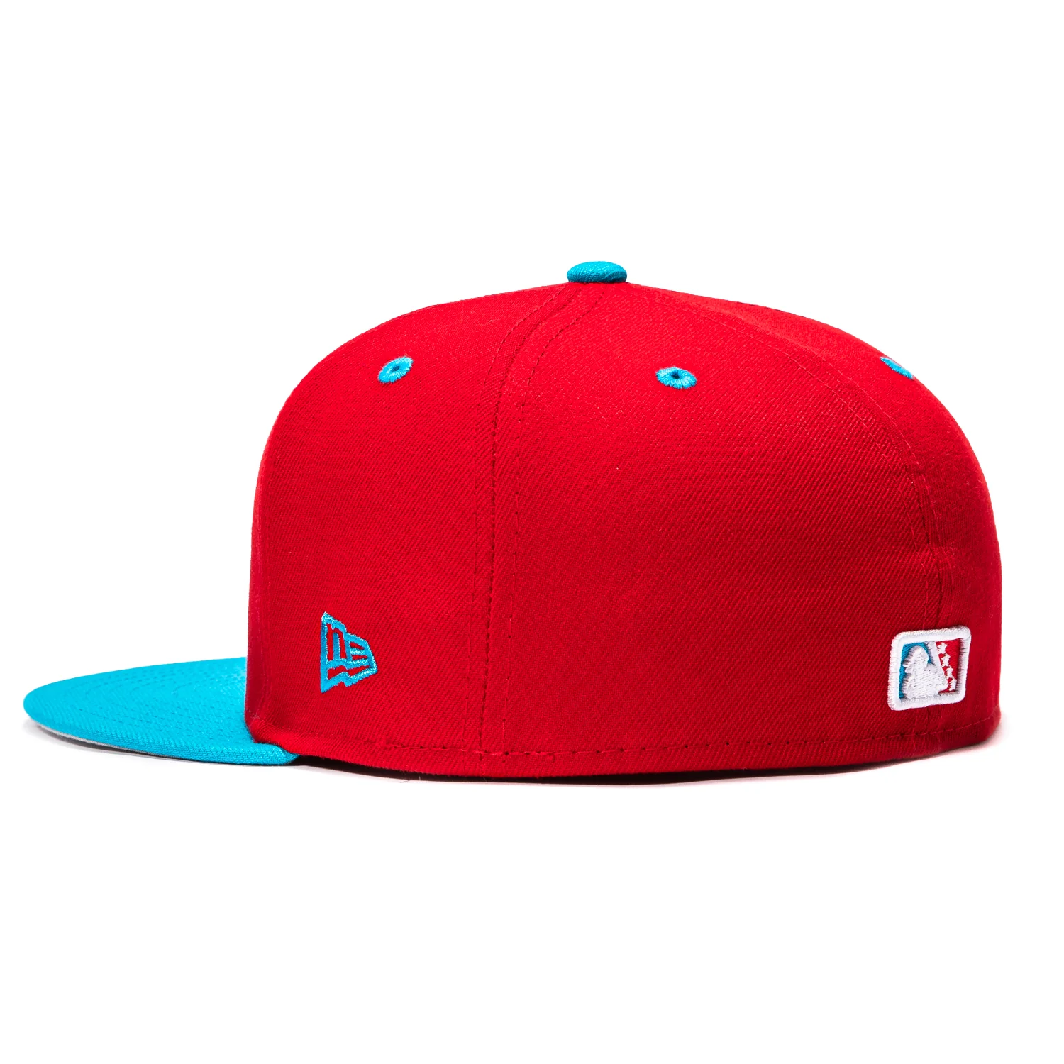 New Era 59Fifty Biloxi Shuckers Mudbugs Hat - Red, Neon Blue - Image 3