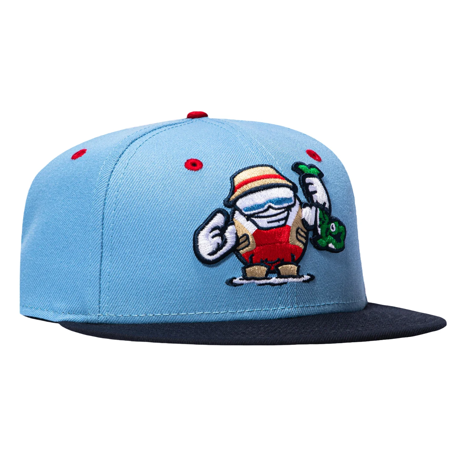 New Era 59Fifty Binghamton Rumble Ponies Bobbers Hat - Light Blue, Navy