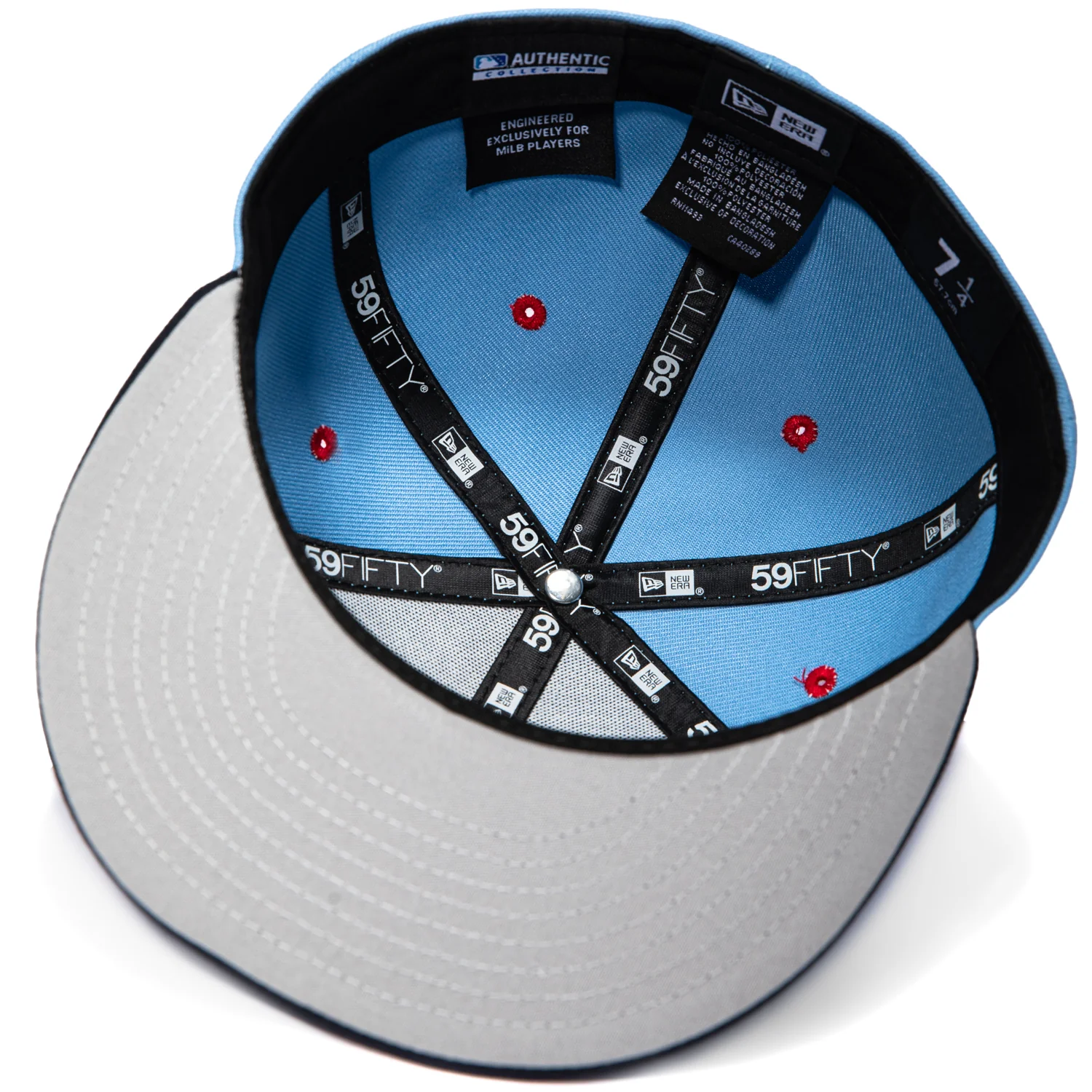 New Era 59Fifty Binghamton Rumble Ponies Bobbers Hat - Light Blue, Navy - Image 2