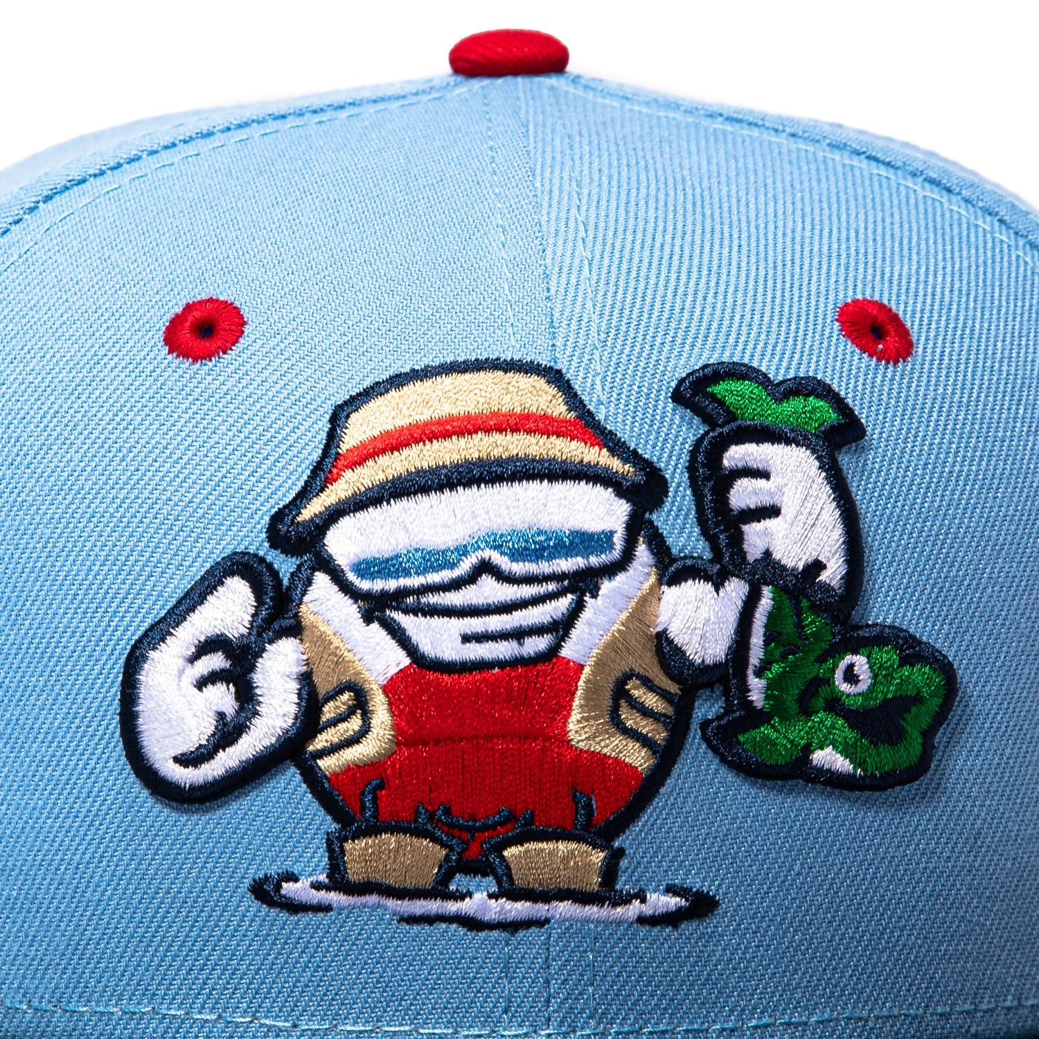 New Era 59Fifty Binghamton Rumble Ponies Bobbers Hat - Light Blue, Navy - Image 3