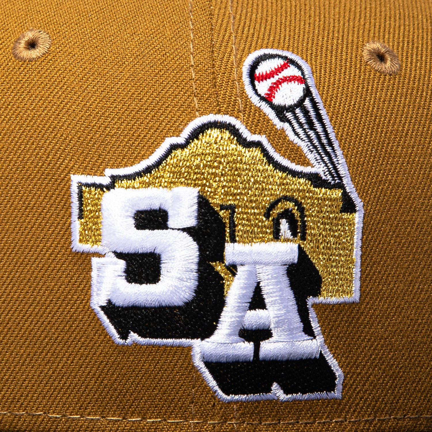 New Era 59Fifty San Antonio Missions Hat - Gold, Black - Image 4