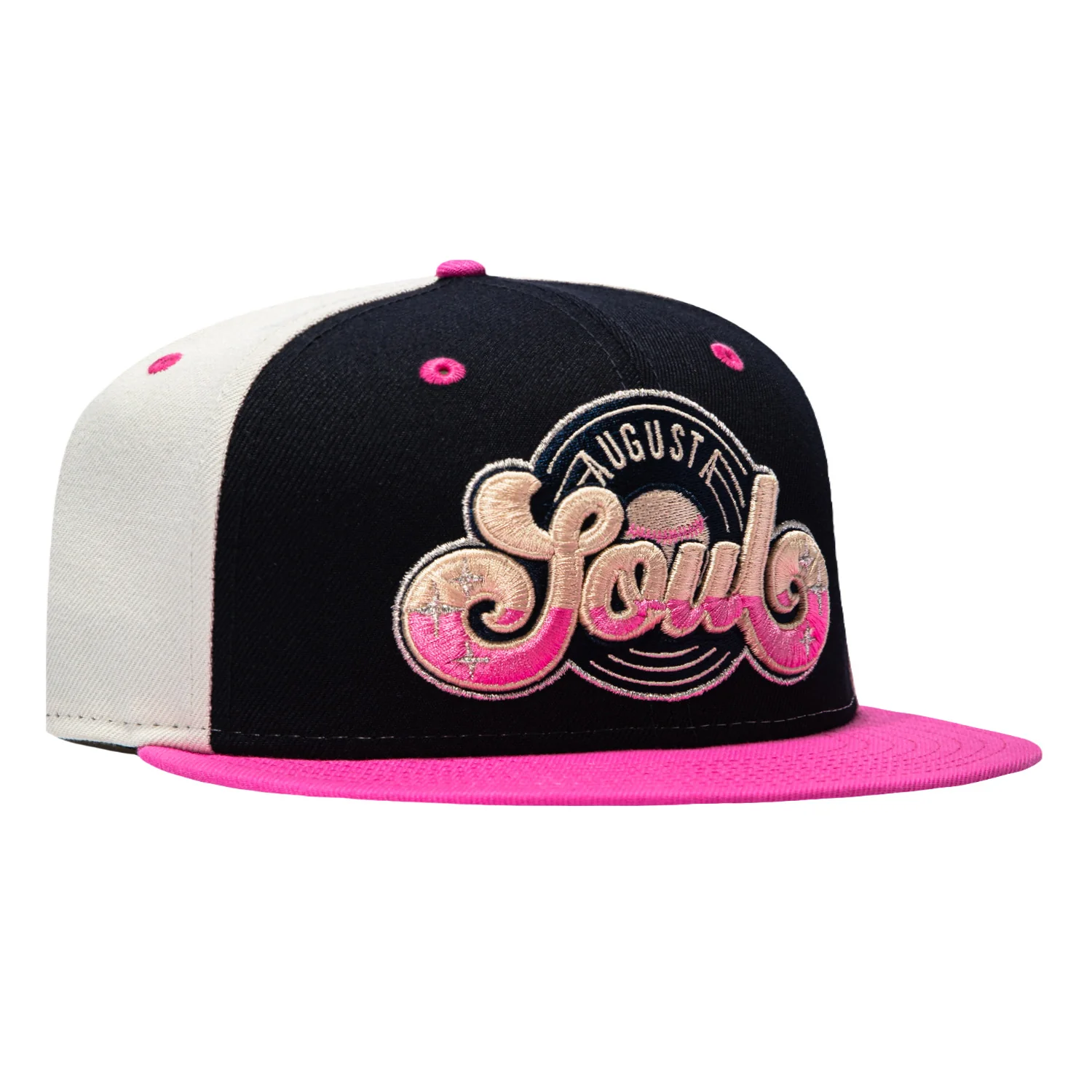New Era 59Fifty Augusta Green Jackets Soul Rail Hat - Navy, White, Magenta