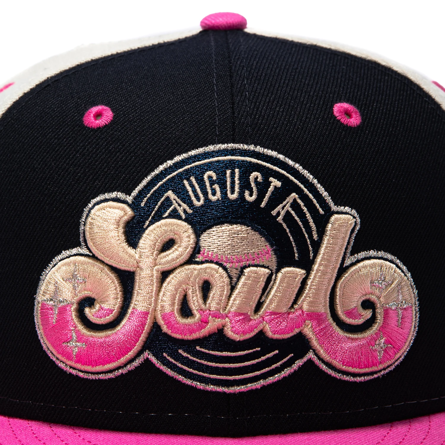 New Era 59Fifty Augusta Green Jackets Soul Rail Hat - Navy, White, Magenta - Image 4