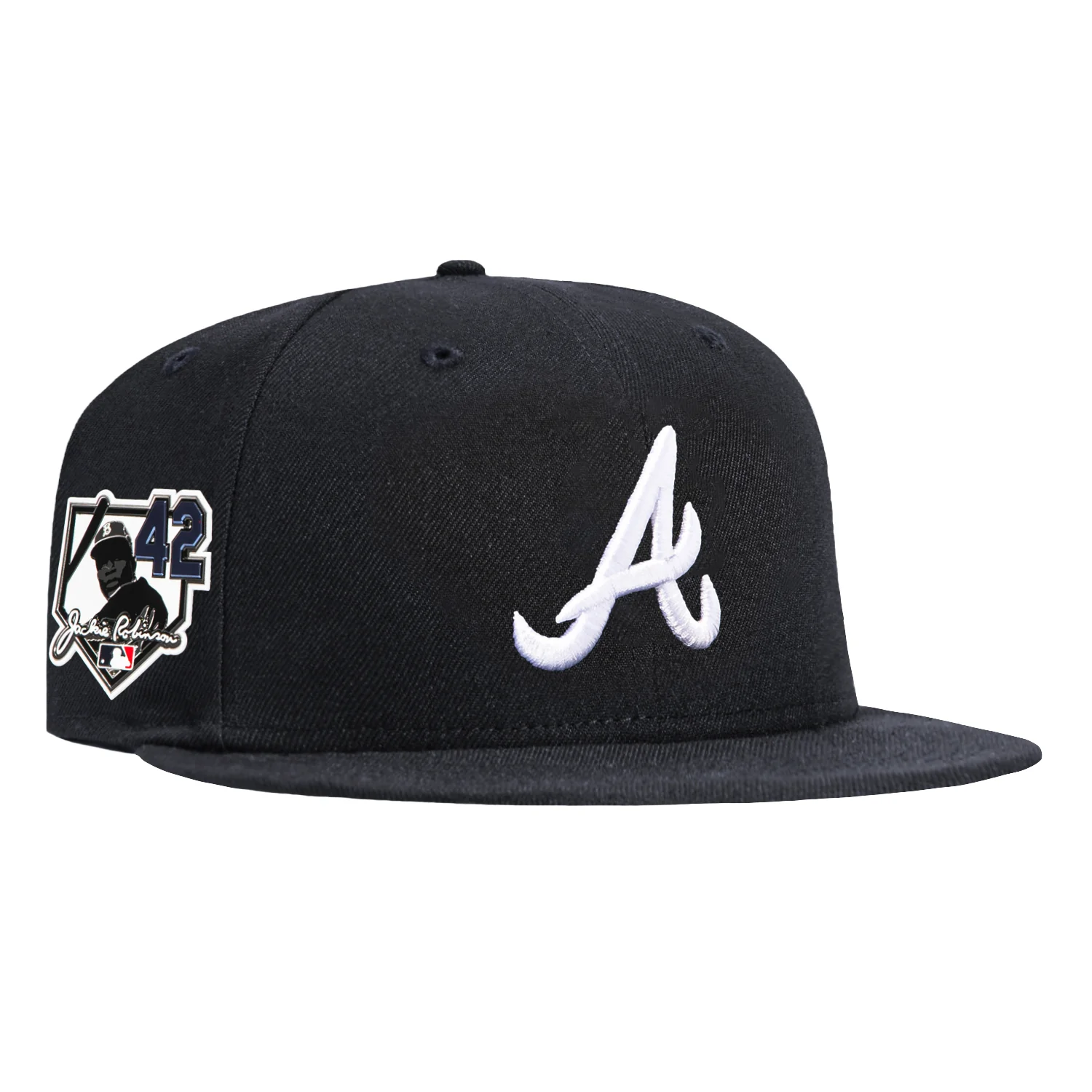 New Era 59Fifty Atlanta Braves 42 Jackie Robinson Patch Hat - Navy