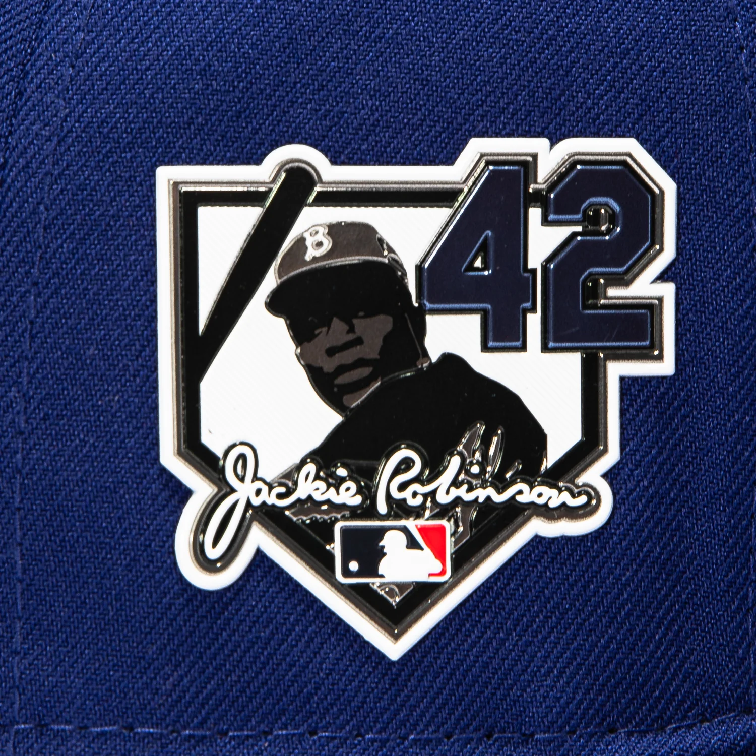 New Era 59Fifty Los Angeles Dodgers 42 Jackie Robinson Patch Hat - Royal - Image 5
