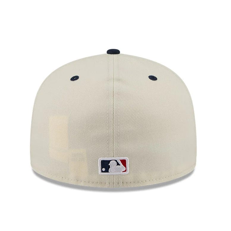 New Era 59Fifty 2026 MLB 4th of July Atlanta Braves 250th Anniversary Patch Hat - White, Navy - Image 4
