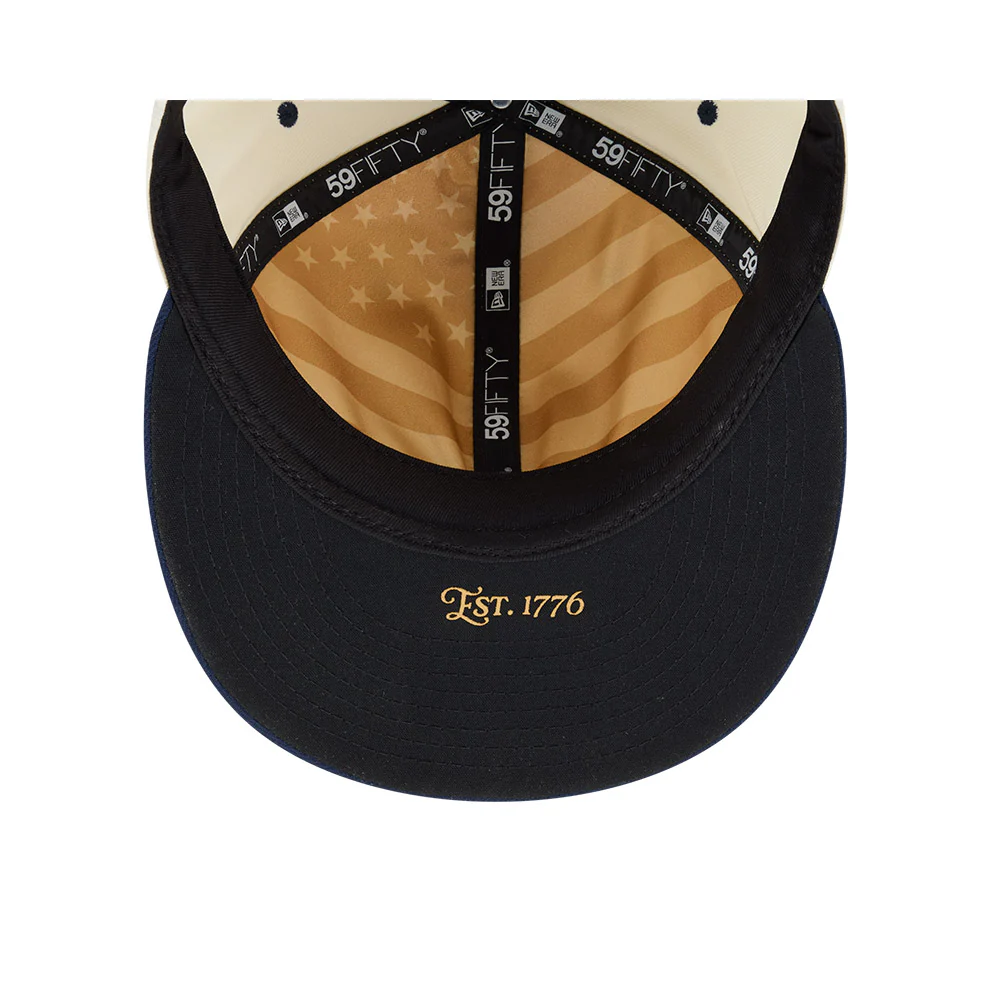 New Era 59Fifty 2026 MLB 4th of July Los Angeles Dodgers 250th Anniversary Patch Hat - White, Royal - Image 5