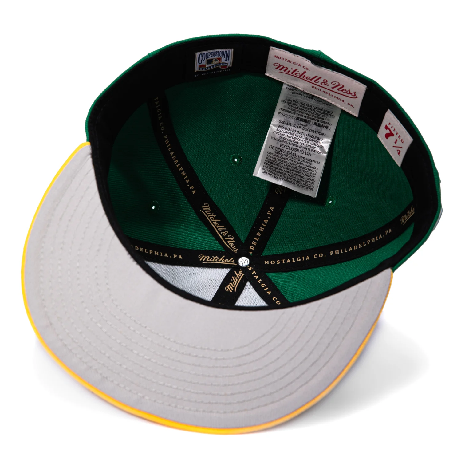 Mitchell & Ness Legends Oakland Athletics 44 Reggie Jackson Patch Hat - Green, Yellow - Image 2