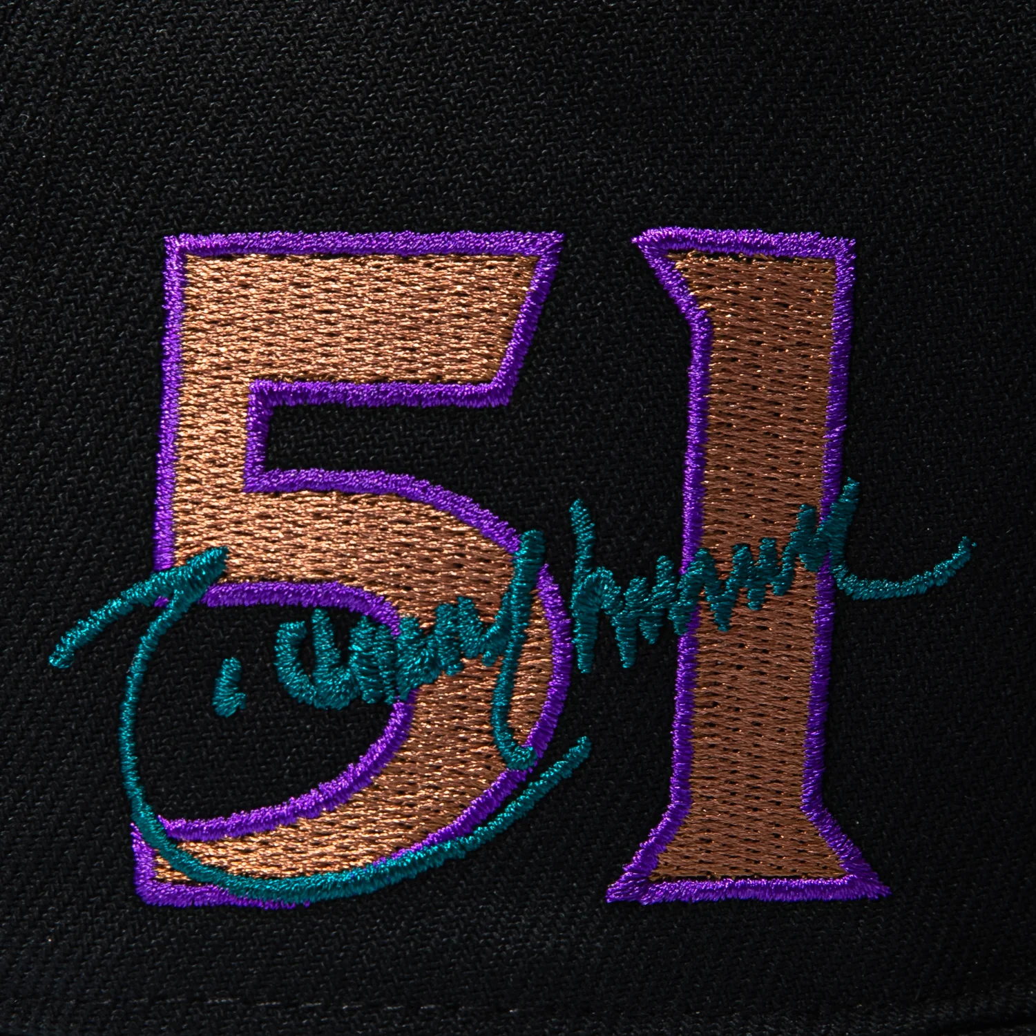 Mitchell & Ness Legends Arizona Diamondbacks 51 Randy Johnson Patch Hat - Black - Image 5