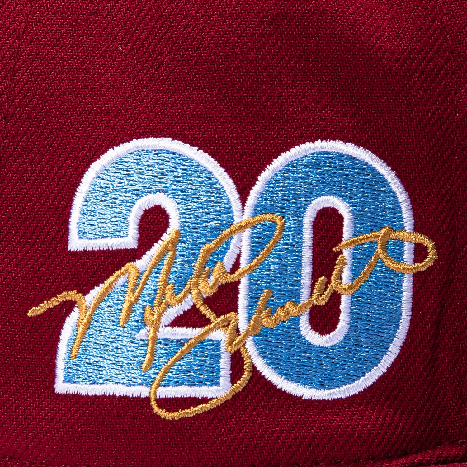 Mitchell & Ness Legends Philadelphia Phillies 20 Mike Schmidt Patch Hat - Maroon - Image 5