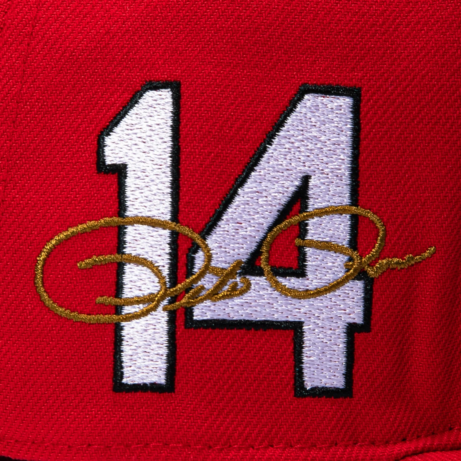 Mitchell & Ness Legends Cincinnati Reds 14 Pete Rose Patch Hat - Red - Image 5