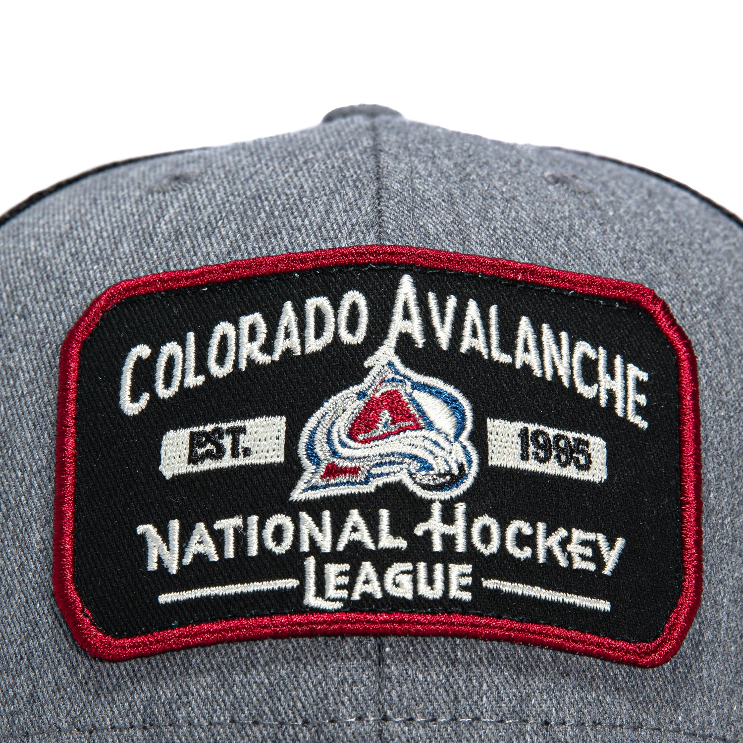 47 Brand MVP Colorado Avalanche Est. 1995 Patch Trucker Snapback Hat - Charcoal - Image 3