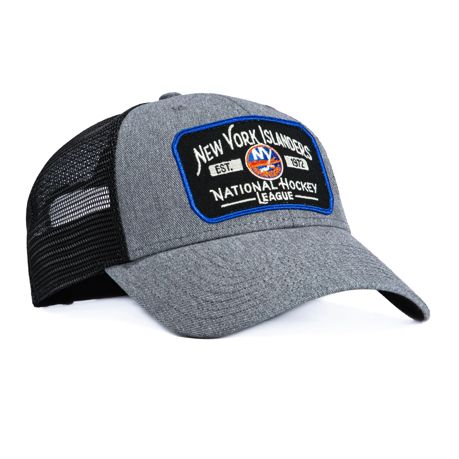 47 Brand MVP New York Islanders Est. 1972 Patch Trucker Snapback Hat - Charcoal