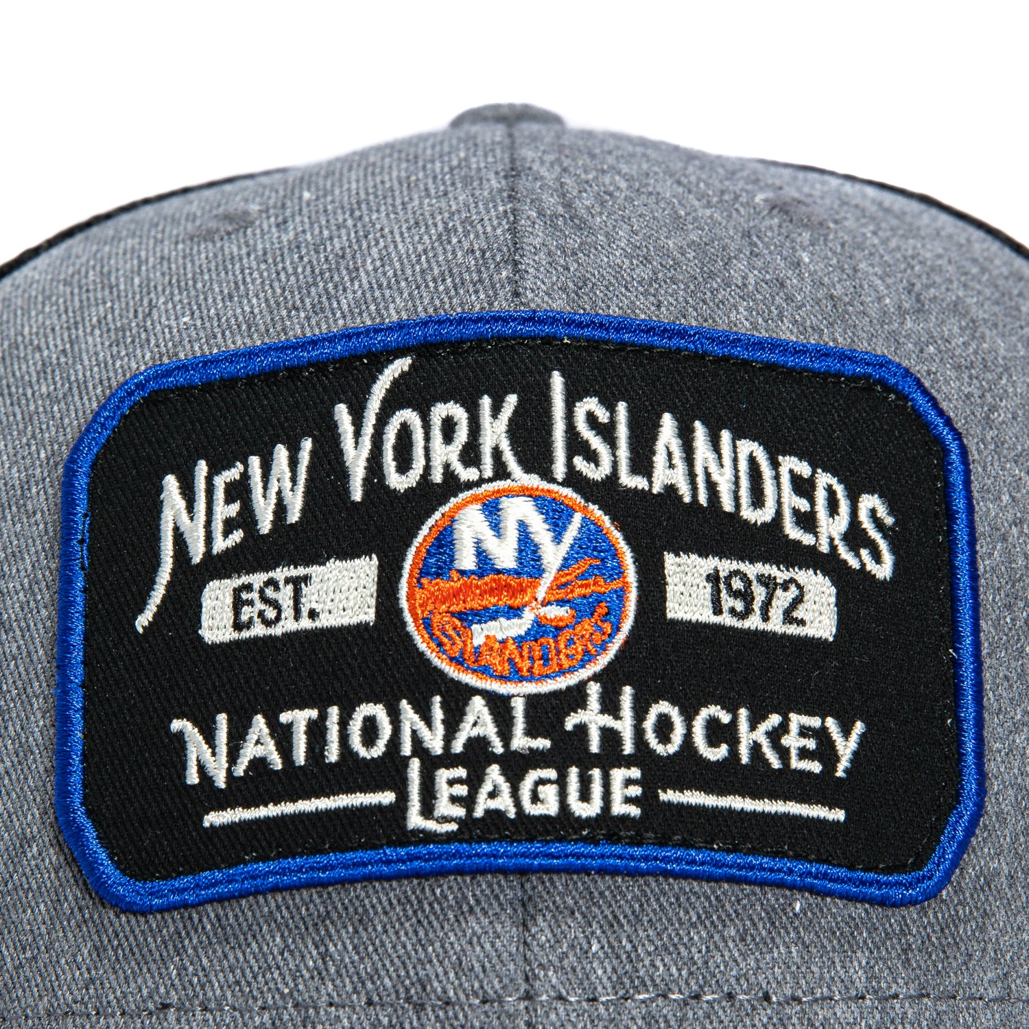 47 Brand MVP New York Islanders Est. 1972 Patch Trucker Snapback Hat - Charcoal - Image 3