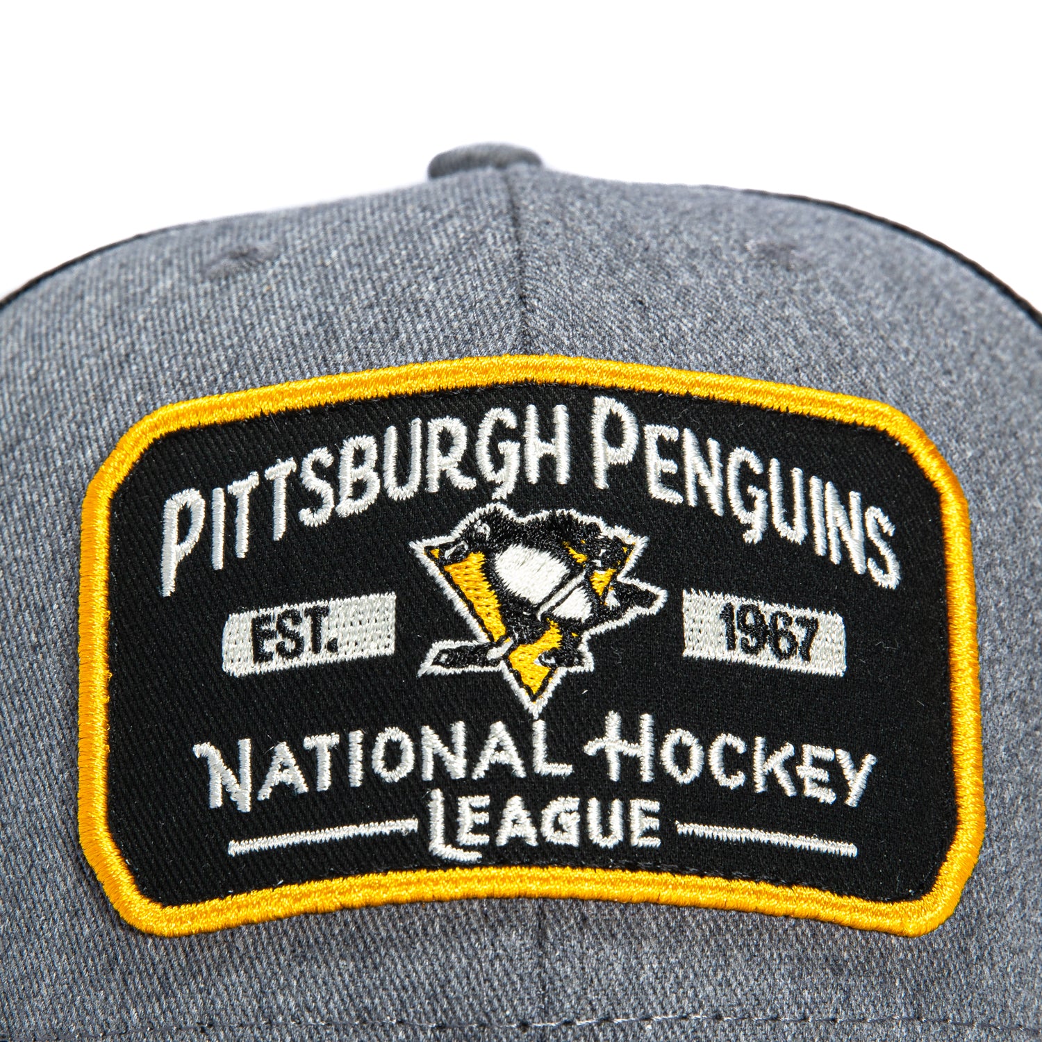 47 Brand MVP Pittsburgh Penguins Est. 1967 Patch Trucker Snapback Hat - Charcoal - Image 3