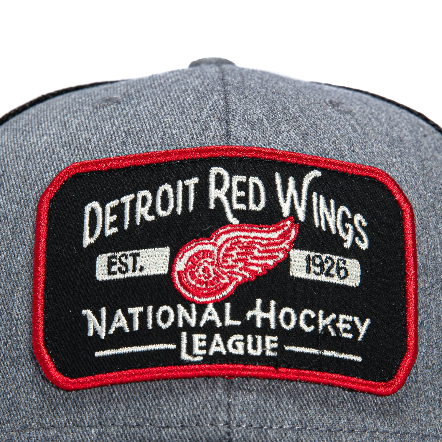 47 Brand MVP Detroit Red Wings Est. 1926 Patch Trucker Snapback Hat - Charcoal - Image 3