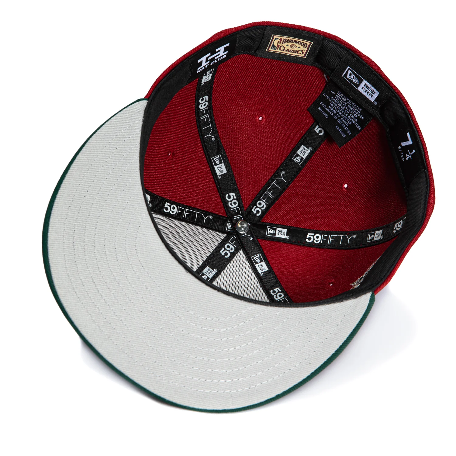 New Era 59Fifty Seattle Sonics 2001 All Star Game Patch Jersey Hat - Cardinal, Green - Image 2