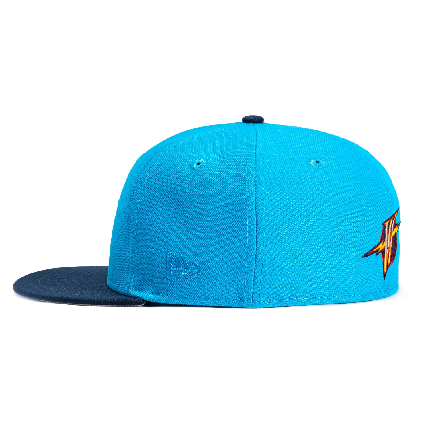 New Era 59Fifty Golden State Warriors 2000 All Star Game Patch Hat - Neon Blue, Navy - Image 3