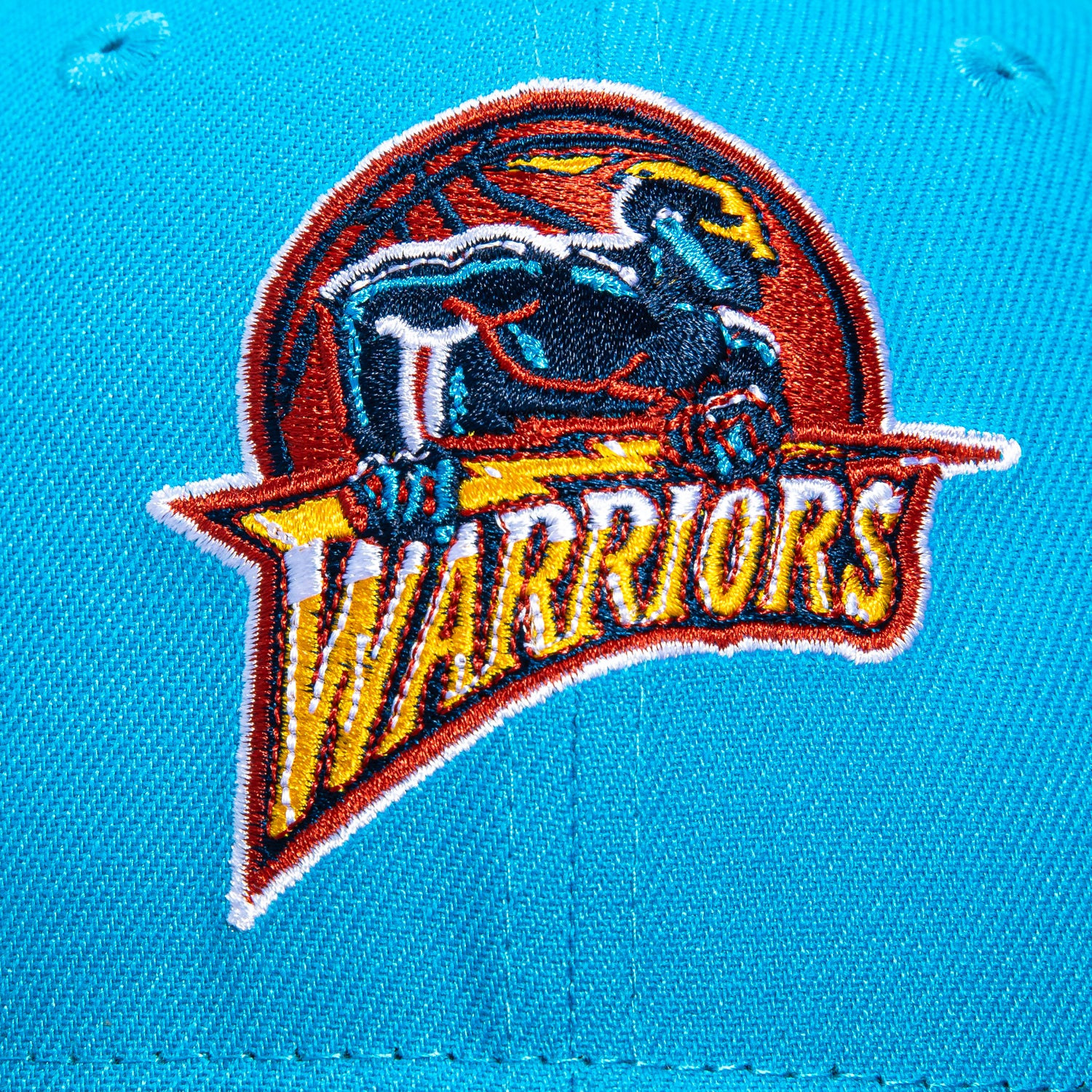 New Era 59Fifty Golden State Warriors 2000 All Star Game Patch Hat - Neon Blue, Navy - Image 4