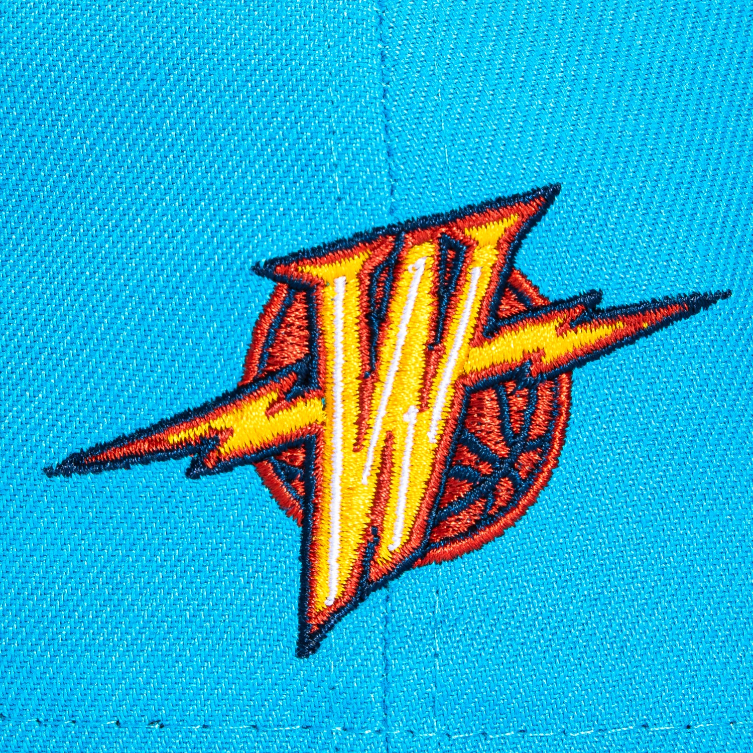 New Era 59Fifty Golden State Warriors 2000 All Star Game Patch Hat - Neon Blue, Navy - Image 6