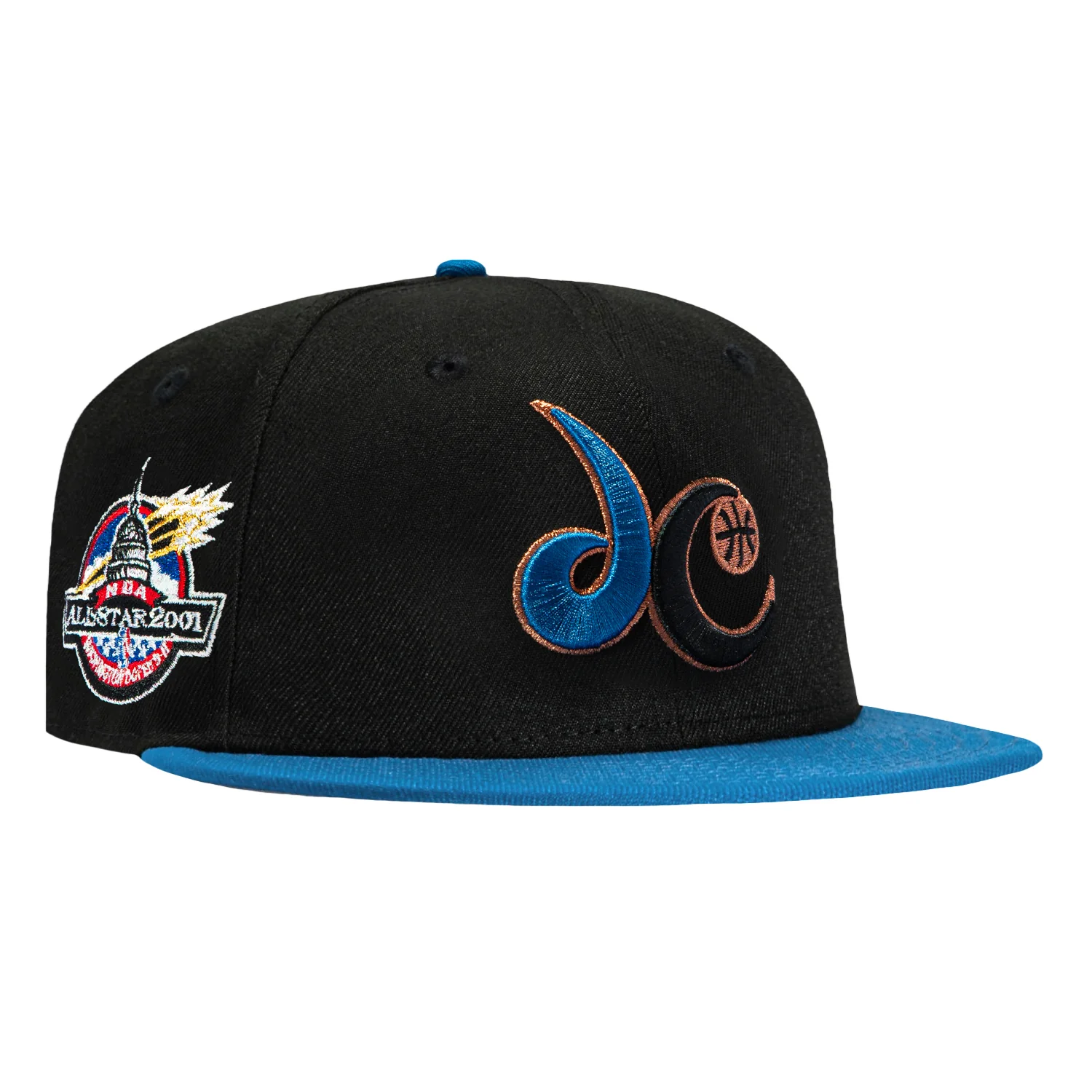 New Era 59Fifty Washington Wizards 2001 All Star Game Patch DC Hat - Black, Indigo