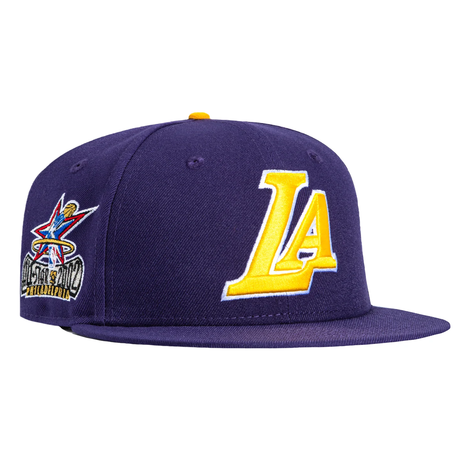New Era 59Fifty Los Angeles Lakers 2002 All Star Game Patch LA Hat - Purple