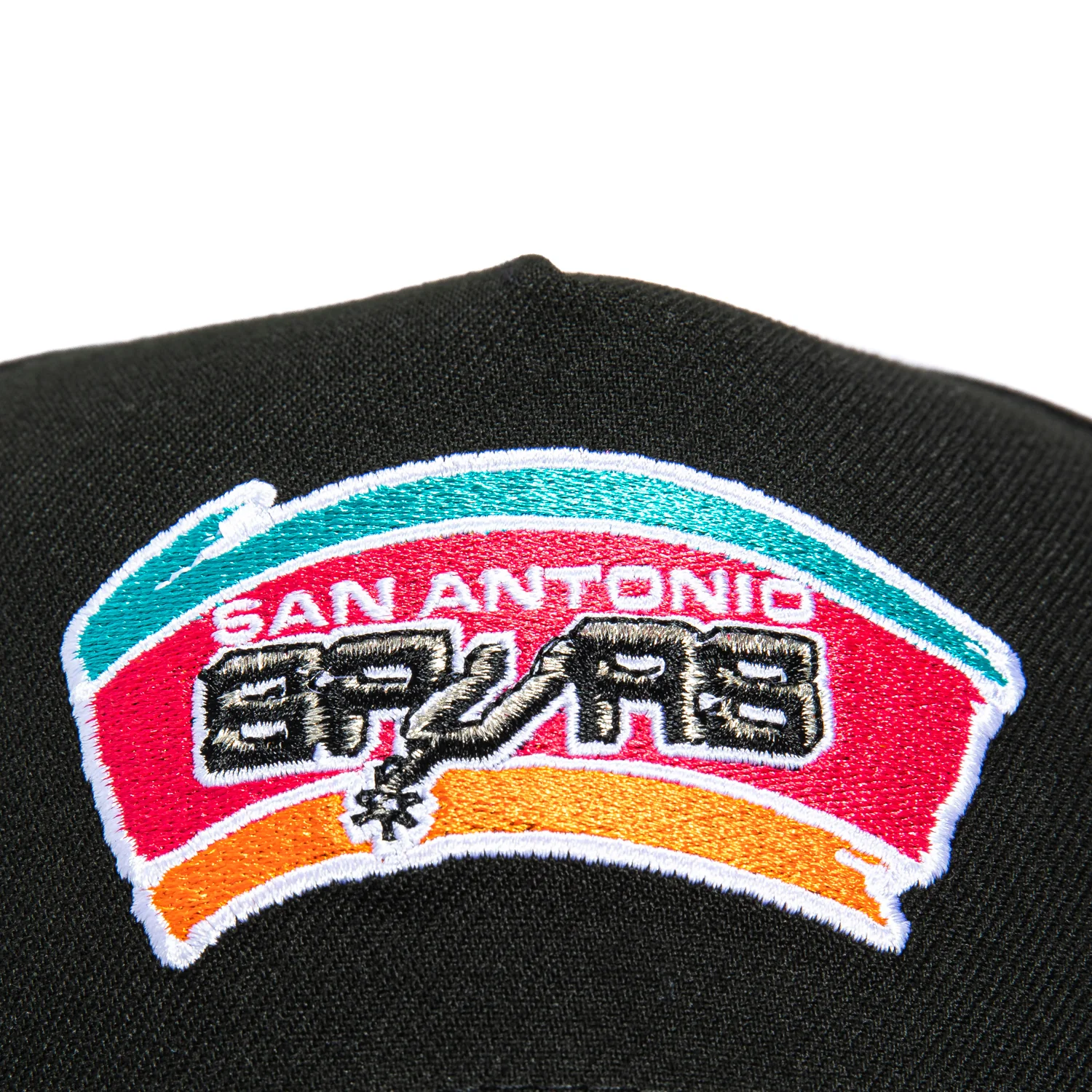 New Era 9Forty A-Frame San Antonio Spurs 1996 All Star Game Patch Snapback Hat - Black - Image 3