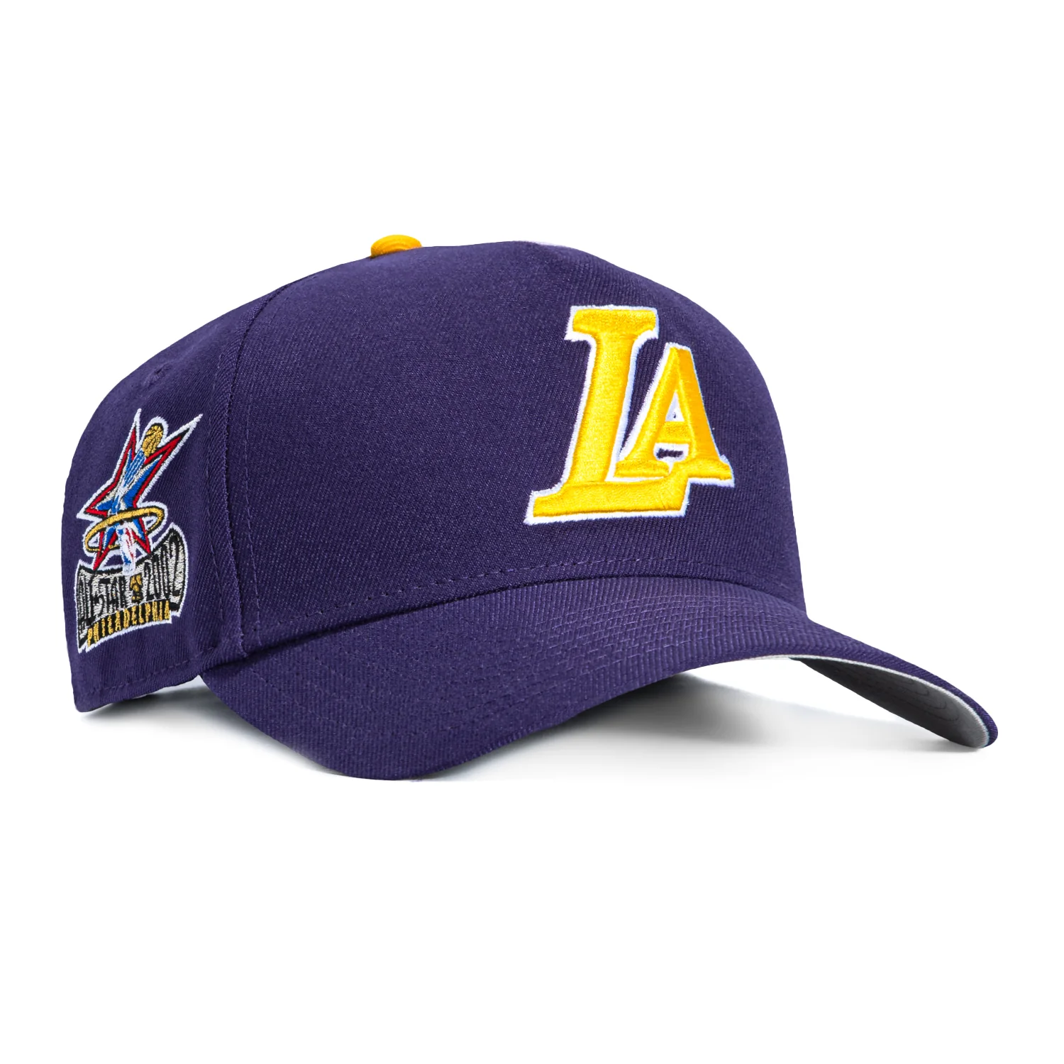 New Era 9Forty A-Frame Los Angeles Lakers 2002 All Star Game Patch LA Snapback Hat - Purple